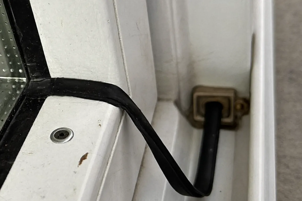 Detail of a precisely finished window frame joint